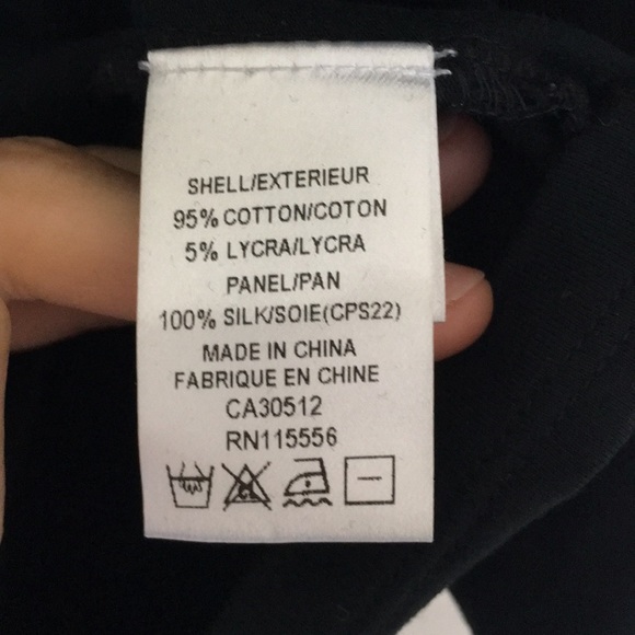 Ports Black T-shirt with silk tie detail - Picture 3 of 5